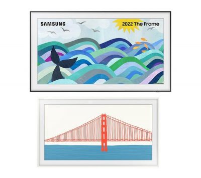 SAMSUNG The Frame QE65LS03BAUXXU 65′ Smart 4K Ultra HD HDR QLED TV & White Modern Bezel Bundle